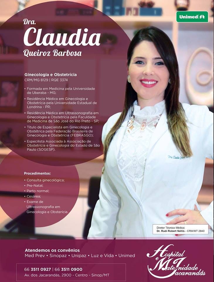 Foto de capa Dra Claudia Queiroz Barbosa - Ginecologista e Obstetra